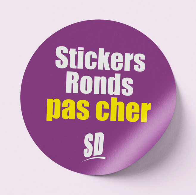 autocollants ronds pas chers